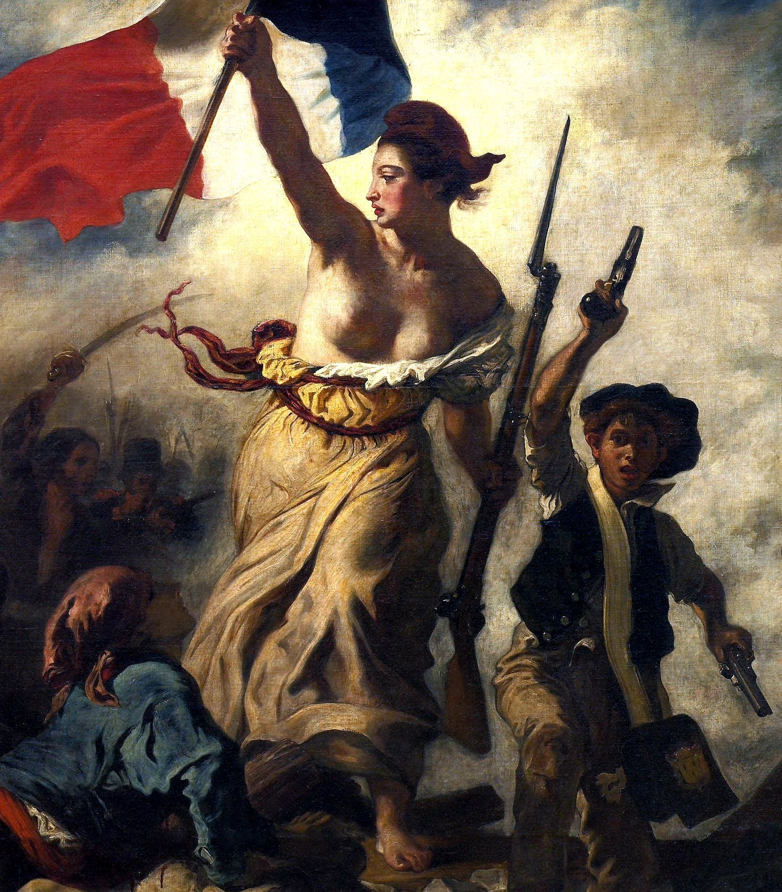 Liberty Leading the People (detail) — By Eugène Delacroix — 1830